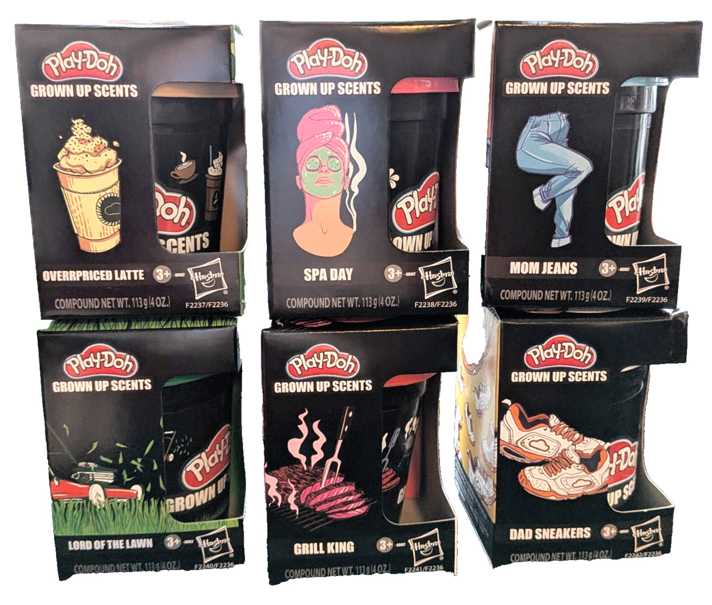 PlayDoh Grown Up Scents 6 Piece Multi-Pack Set NEW UNOPENED