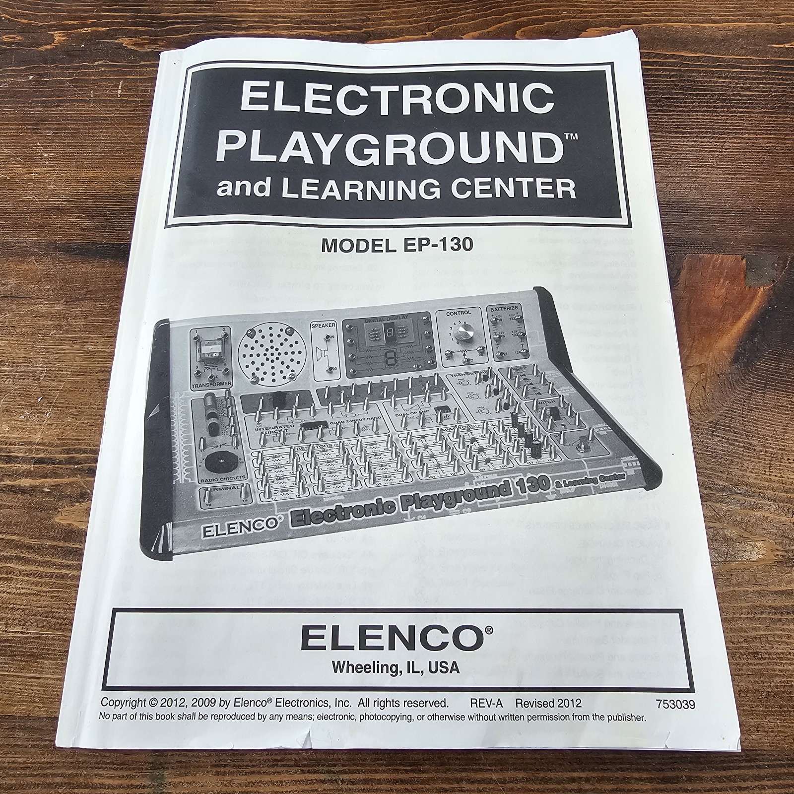 ELENCO EP-130 Instruction Manual Only Electronic Playground Learning Center