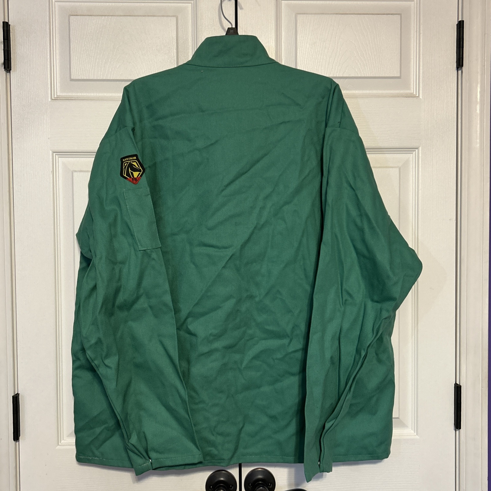 F9-30C Black Stallion TruGuard™ 200 FR Cotton Welding Jacket Green Unisex 3XL