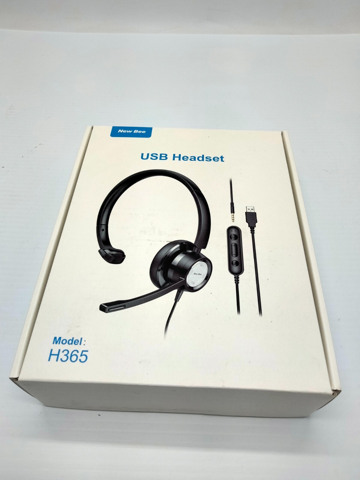 Bee USB Headset with Microphone for PC Computer Headset H365 Mic Mono Headband