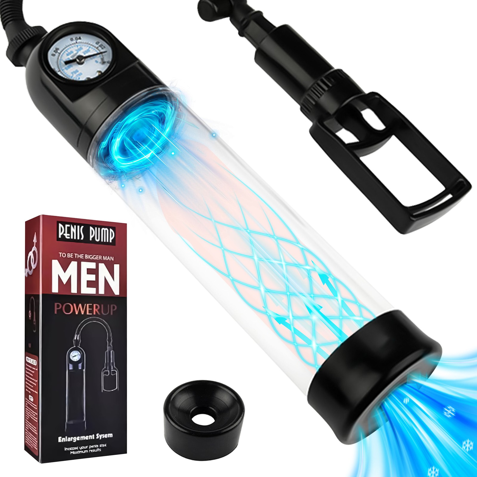 US Male Vacuum Penis Pump Enlarger Enhancer Enlargement Growth Power Up for Men