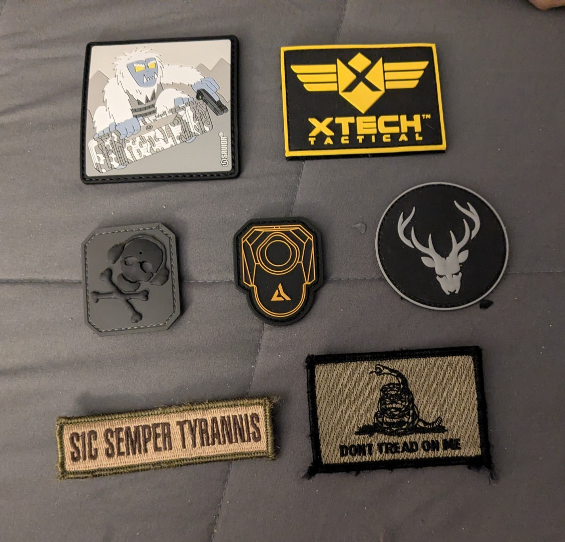 Lot of 6 Tactical Morale Patches PVC Embroidered 3D XTECH Don't Tread On Me