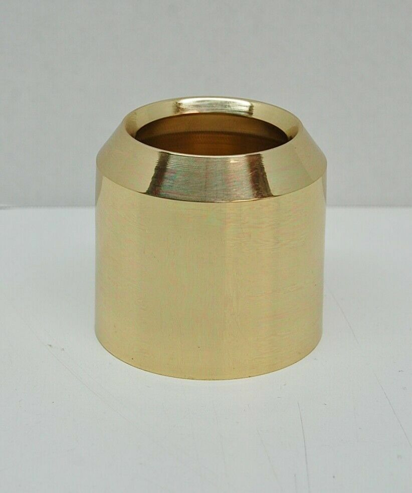 3" Candle Follower Solid Brass Smooth Church Paschal Size (Burner Topper Chaser)