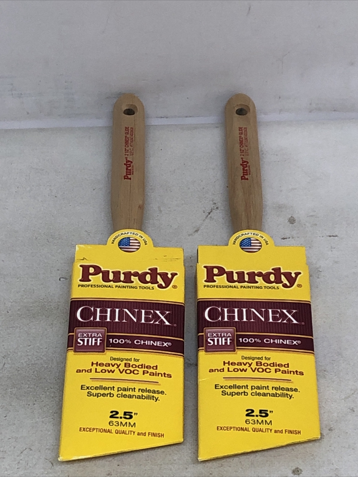 Lot Of (2) Purdy Chinex Glide Brushes 2 1/2 Inch