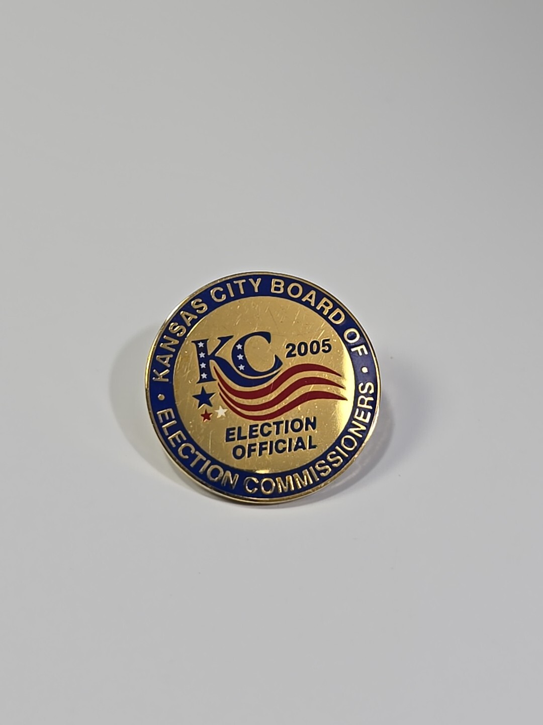 Kansas City Board Of Electric Commission Lapel Pin 2008 Election Official