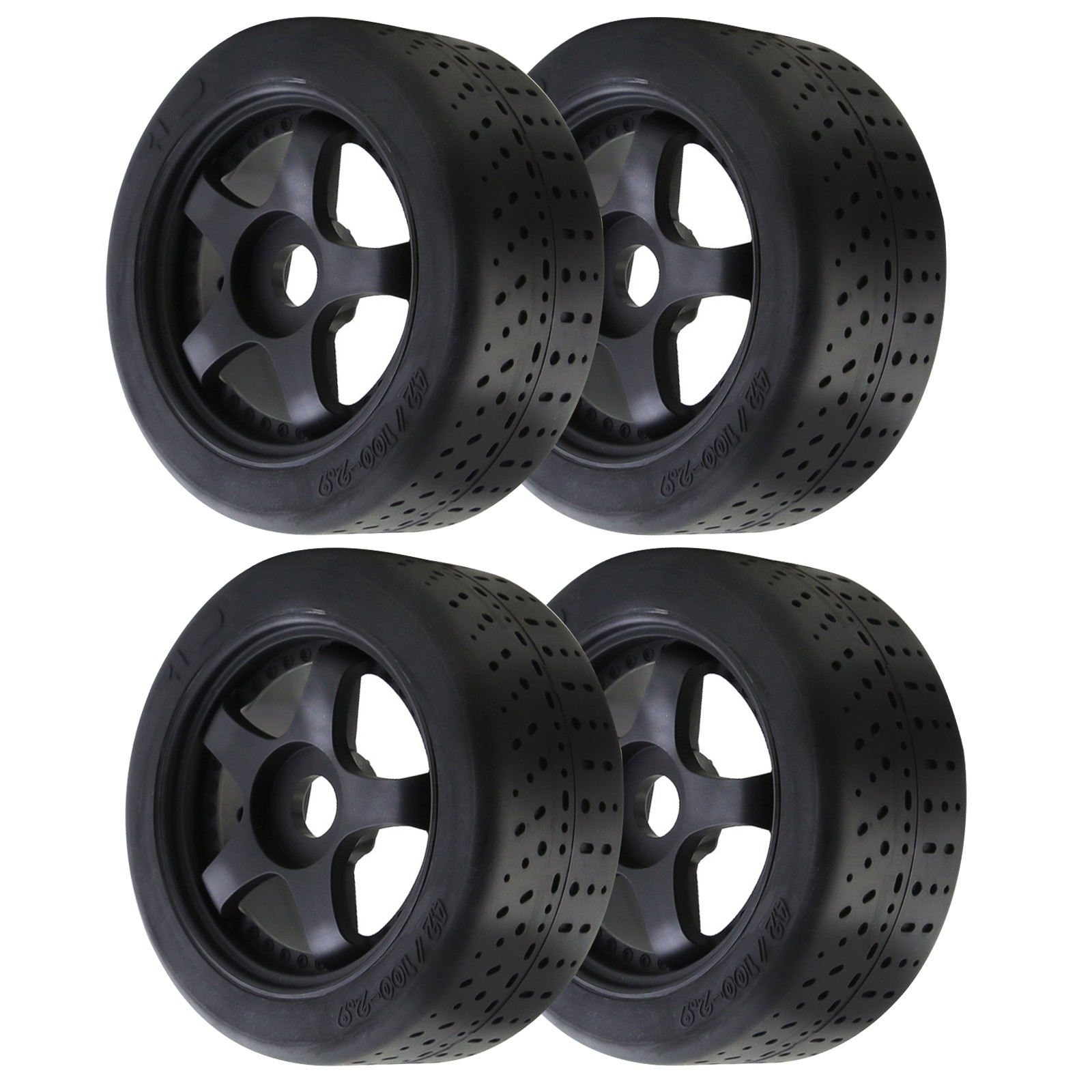 4Pcs Tires Wheels Rim 17mm Hex For ARRMA INFRACTION 6S LIMITLESS 1/7 RC Car