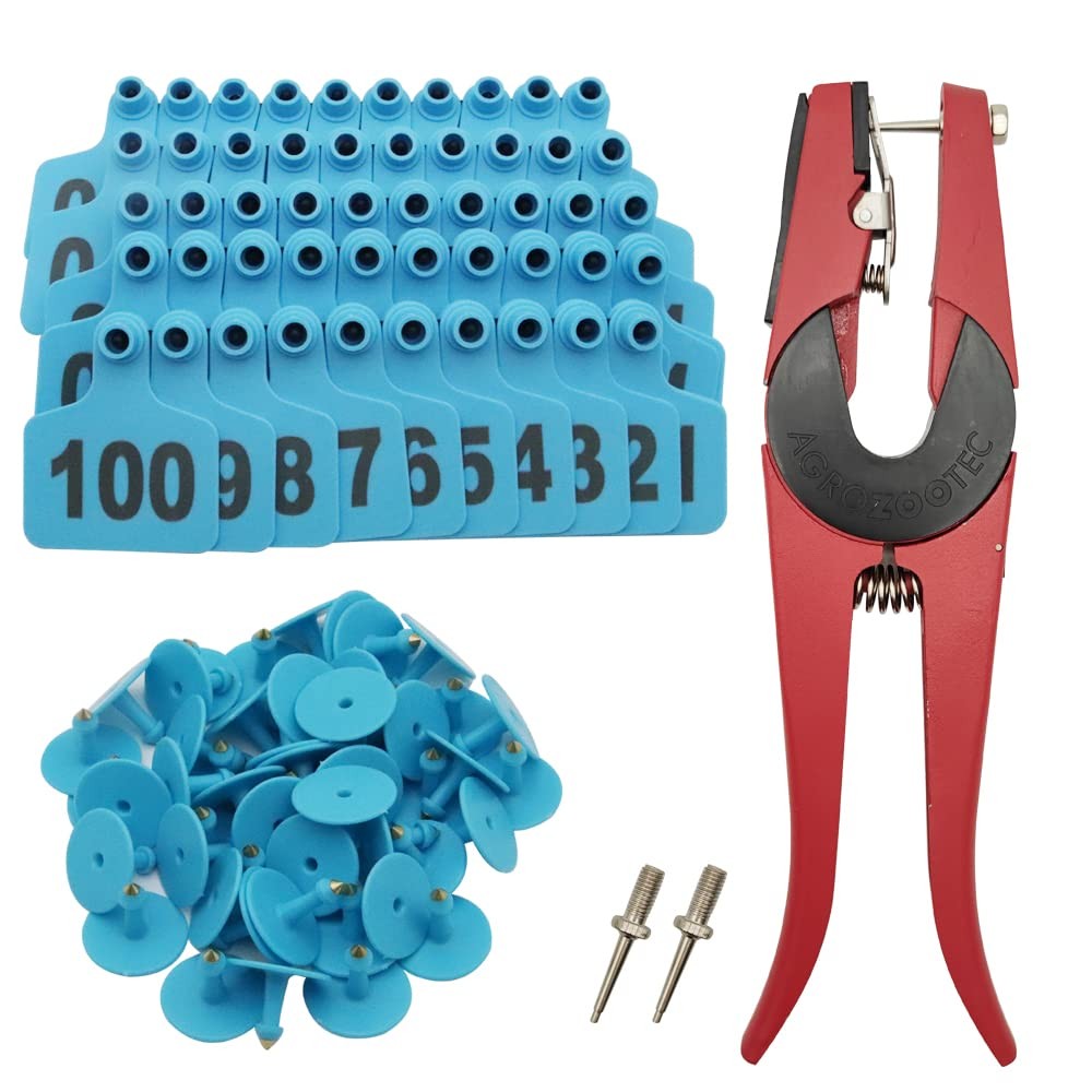 Cattle Ear Tags 001-100 Number Plastic Livestock Animal Tag for Cows Ear Tag ...