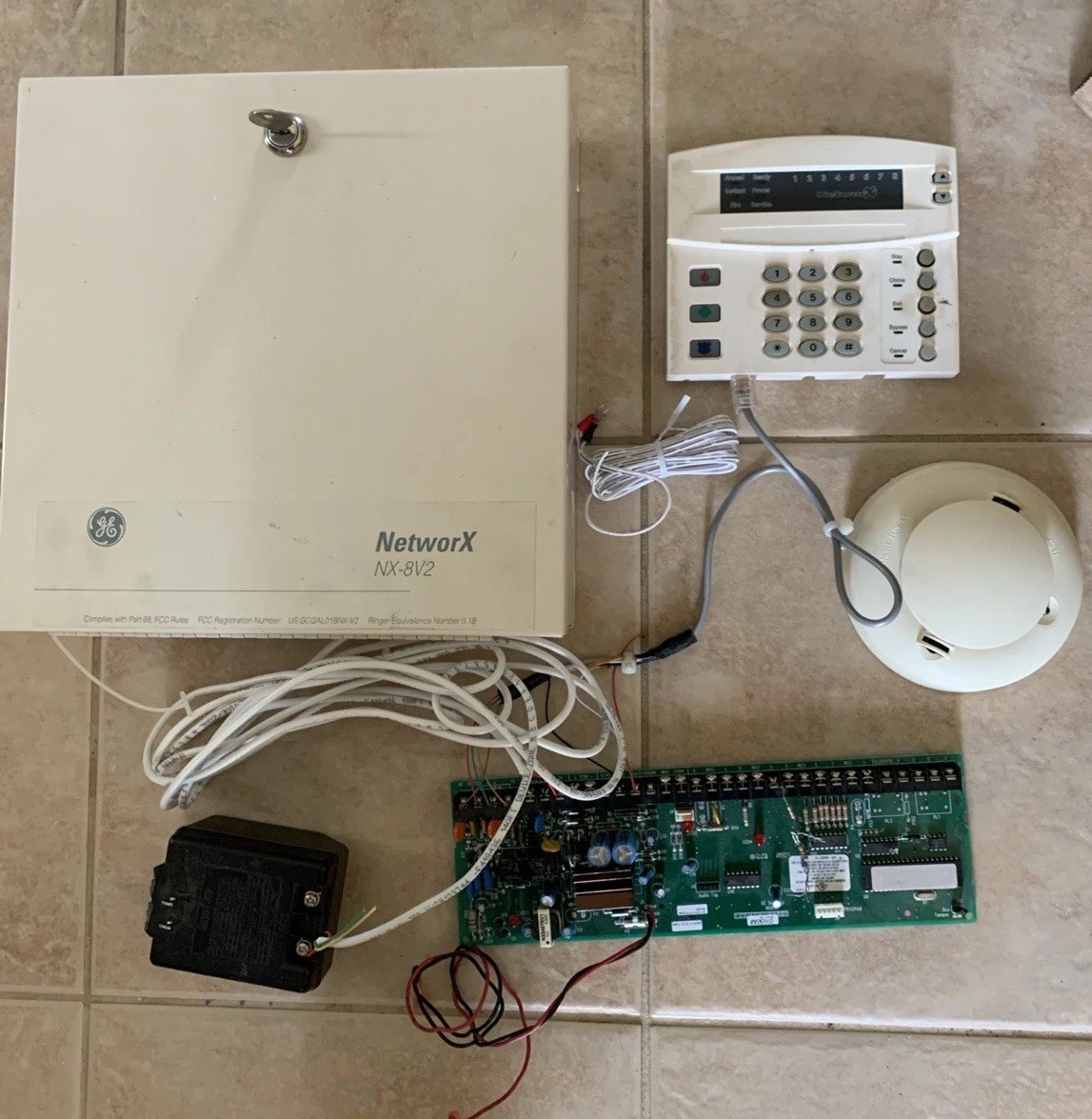 Interlogix GE Security NetworX NX-8 v2 Alarm Control Panel Board & Enclosure