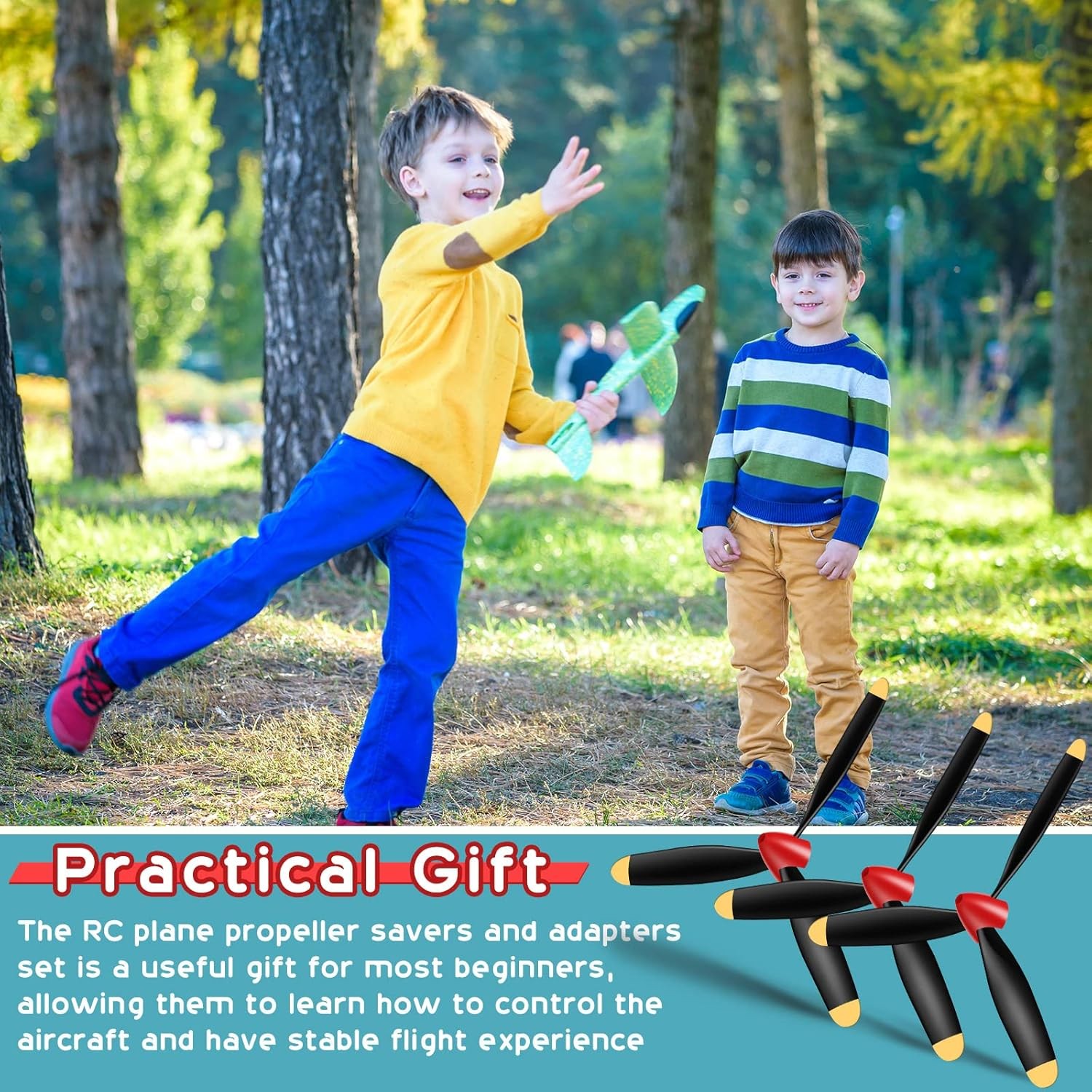 Outus 3 Sets Spare RC Plane Propellers 3 Blade Propeller Compatible with P40...