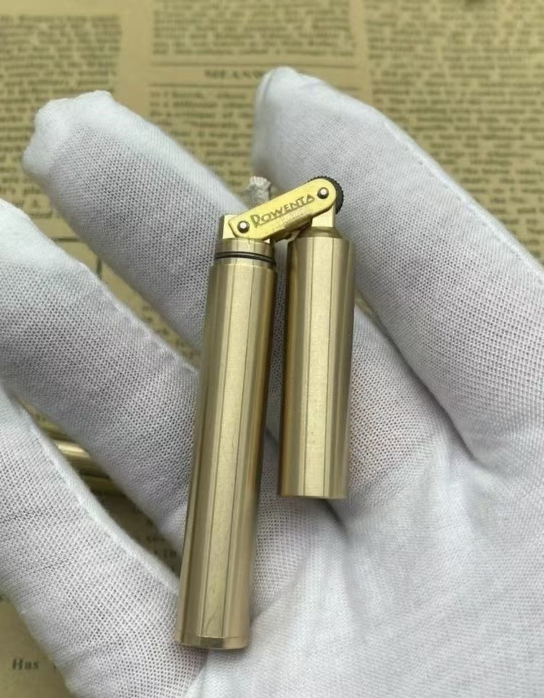 Creative pure copper handmade portable Double stick style kerosene lighter