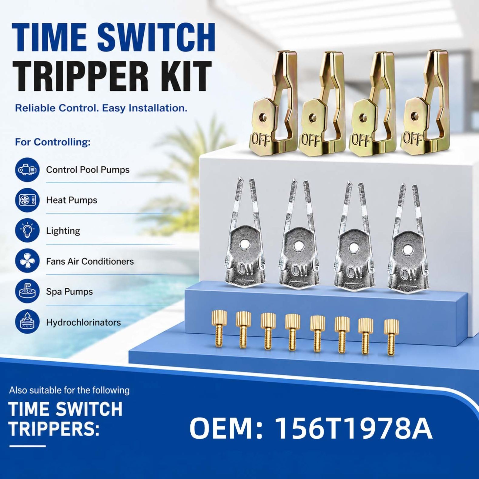 For Intermatic T Series Time Clock Tripper Replacement 156T1978A with Hardware