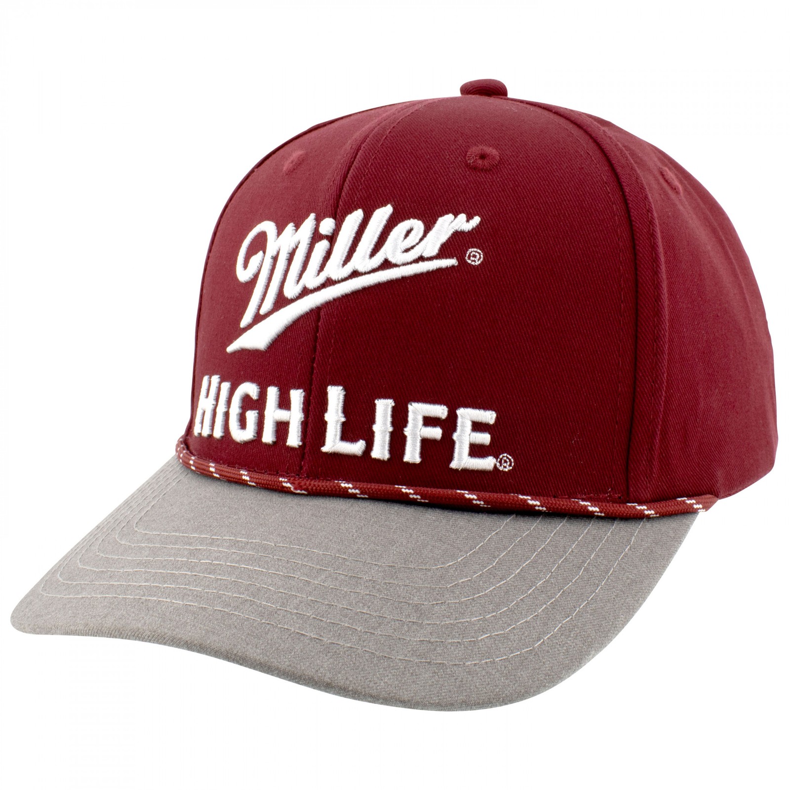 Miller High Life 3D Embroidered Logo Mid Profile Hat Red