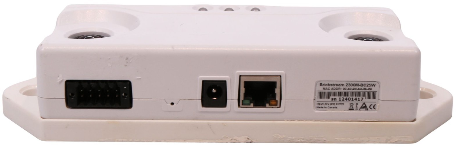 Brickstream People Counting Tracking Sensor Camera, W/ Mount, White, No Adapter