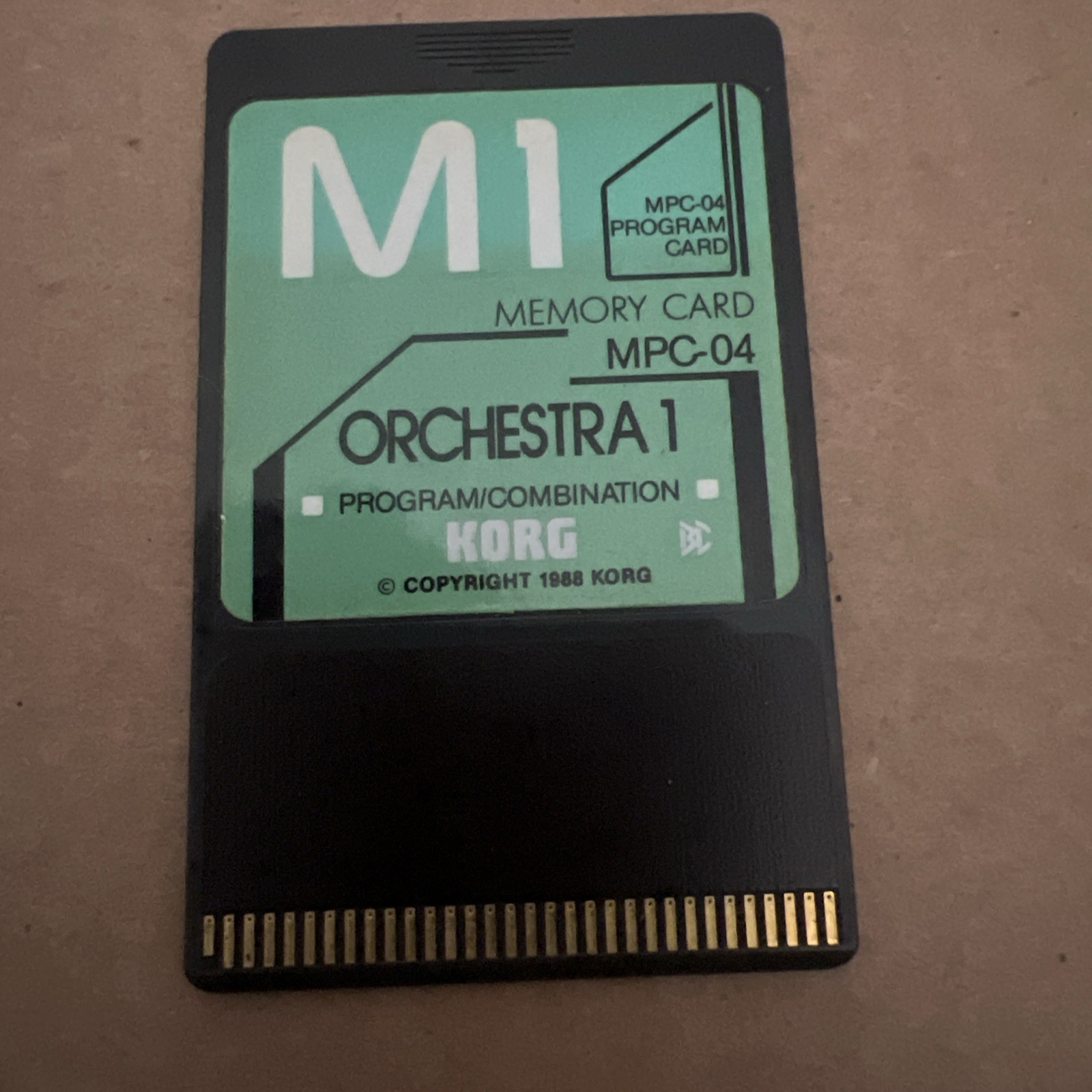 Korg M1 ORCHESTRA 1 Program CardCondition 1988