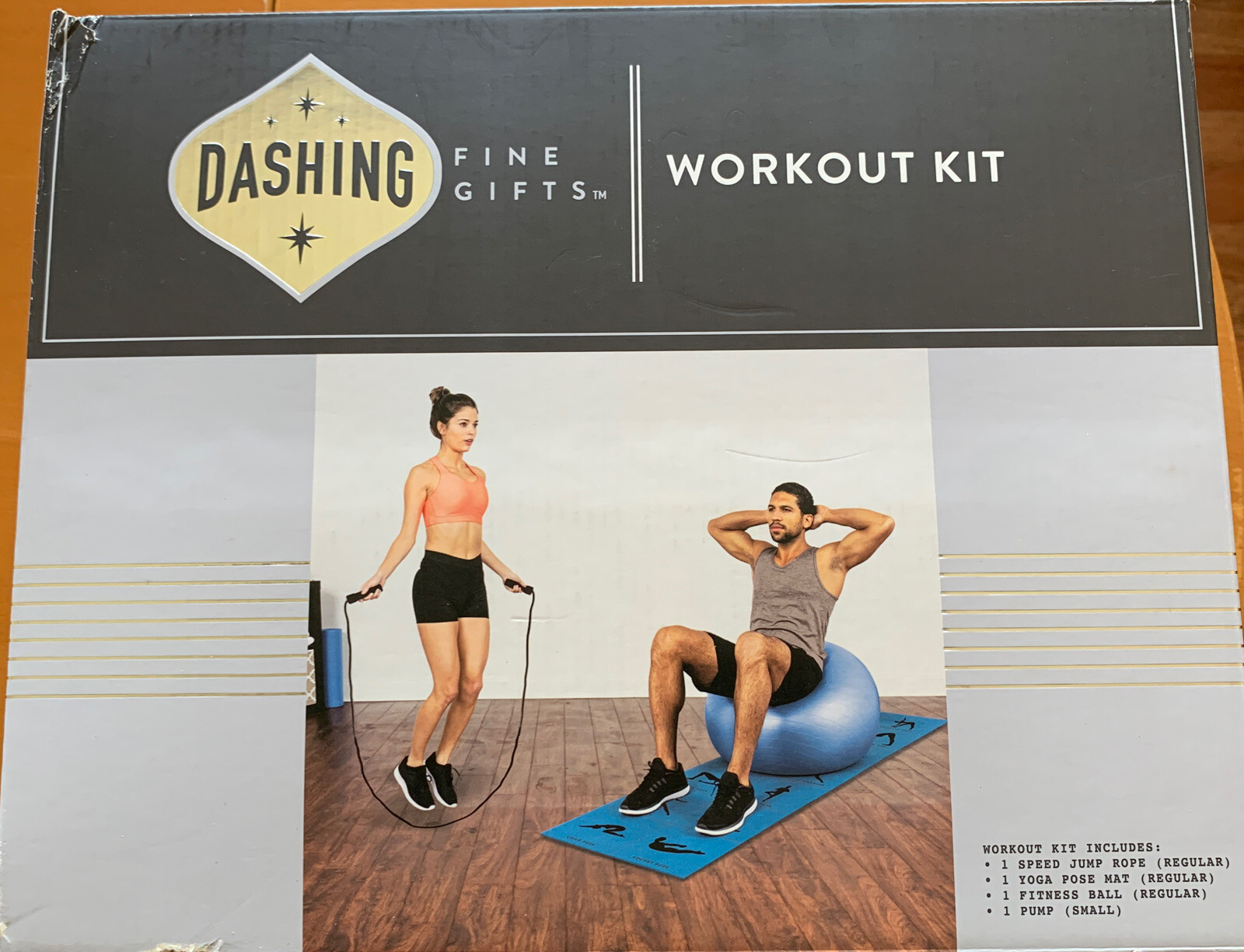 Workout Kit Includes Jump Rope,Yoga Mat, Fitness Ball & Pump ~ New in Box