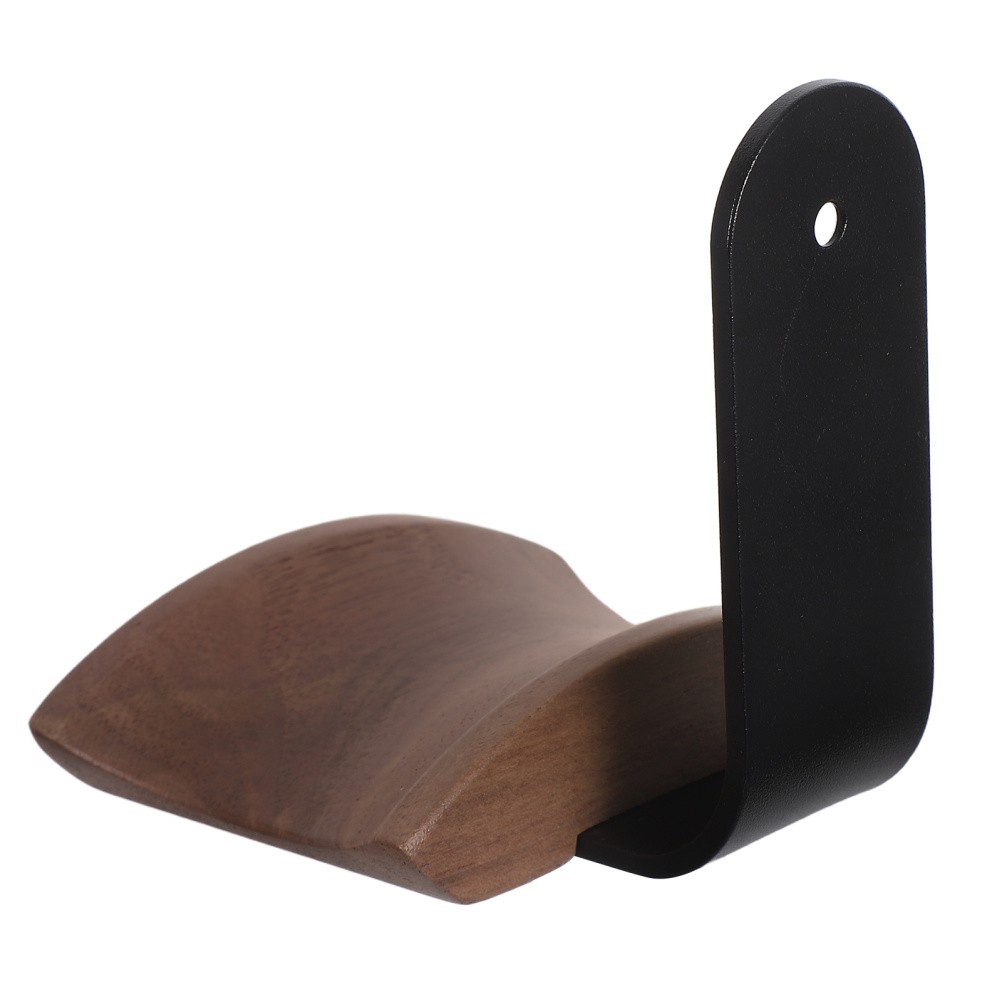 Headset Stand: Wood Headphone Wall Hanger - Space-Saving Headset Stand For