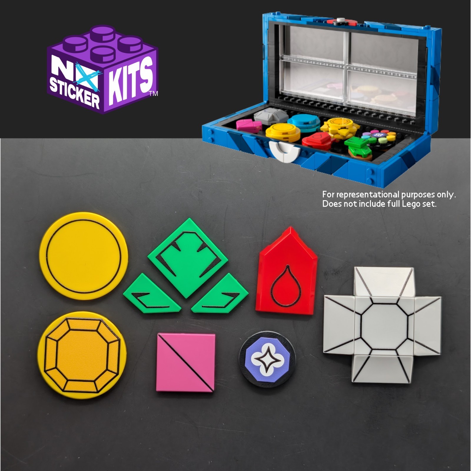 Lego® Kanto Region Badge Collection NO-STICKER KIT (#40892)