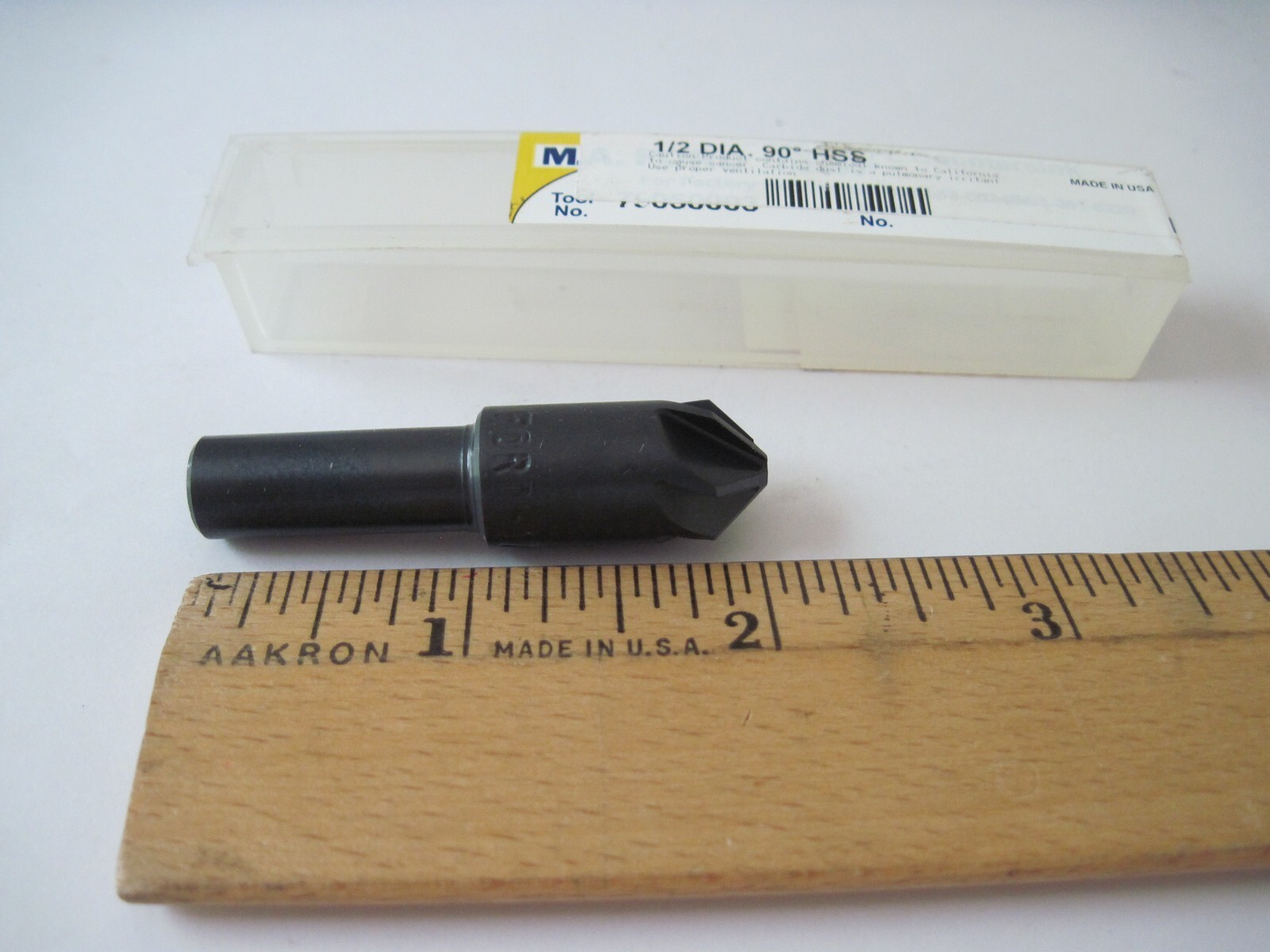 M.A. Ford 79050003 HSS Countersink 1/2″ x 90°, 6FL, RH, 3/8" Shank