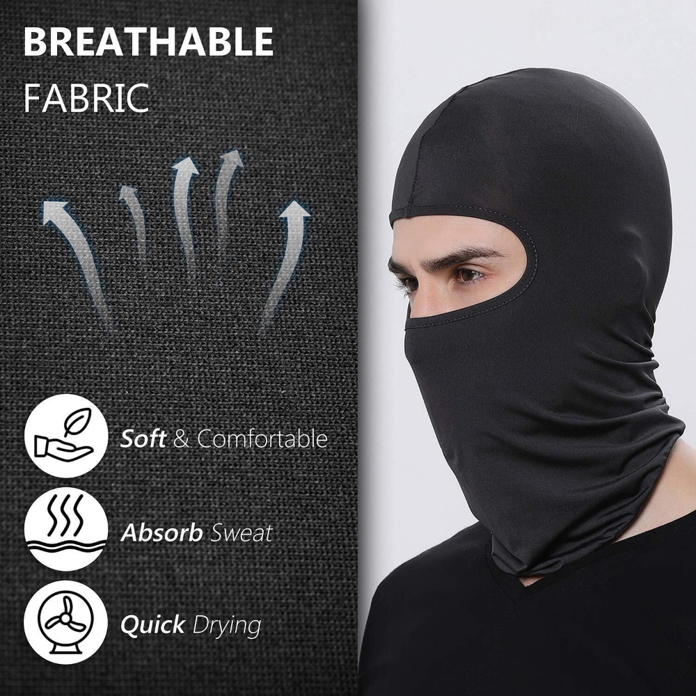3 Pack Tactical Balaclava Thin Full Face Mask Lightweight Motorcycle Warmer Ski