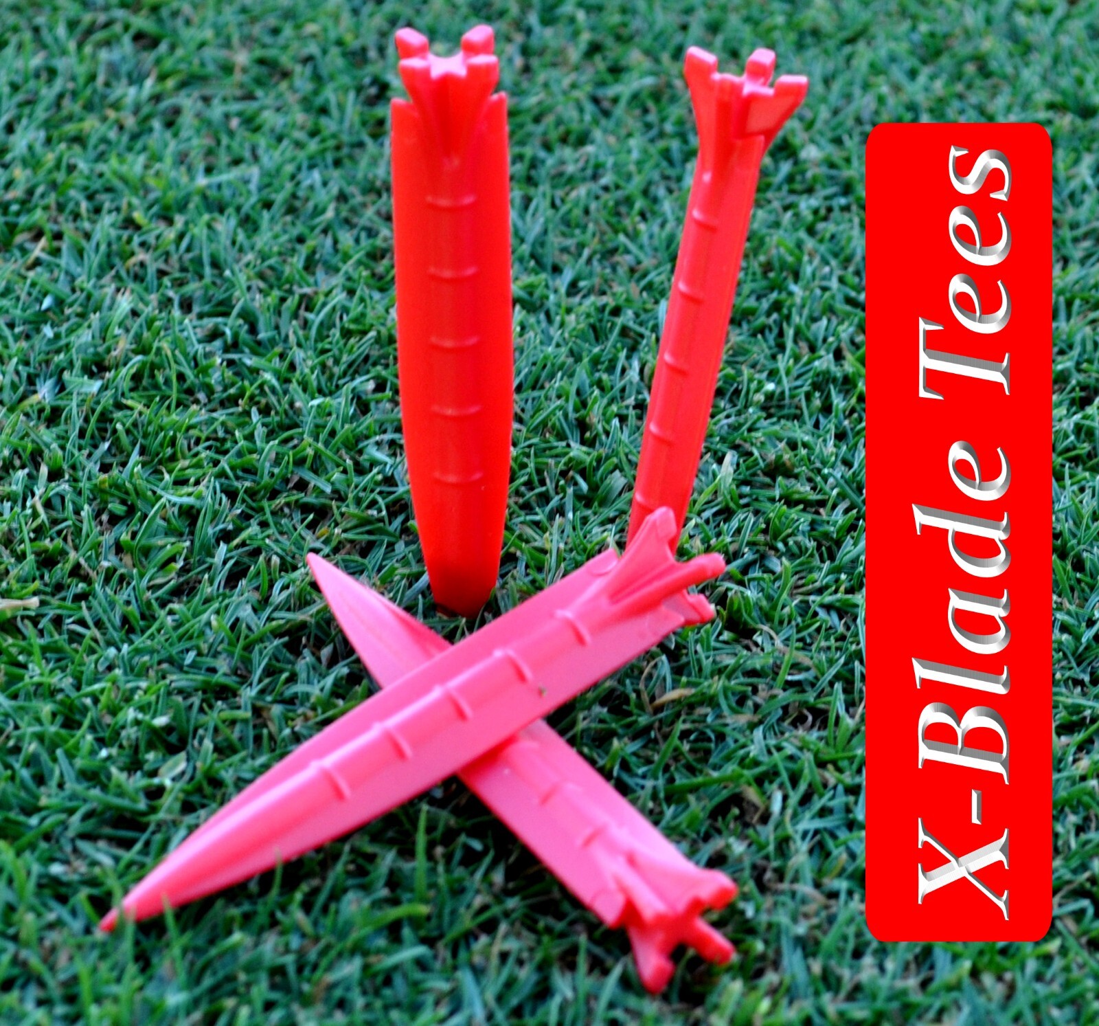 X BLADE GOLF TEES - Unbreakable plastic 3 1/2" - MULTI Color