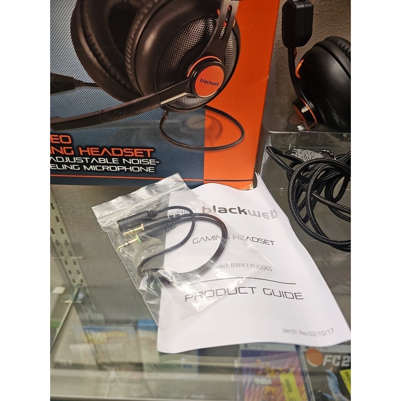 Blackweb Stereo Gaming Headset Wired 3.5mm Any System *OPEN BOX NEW*