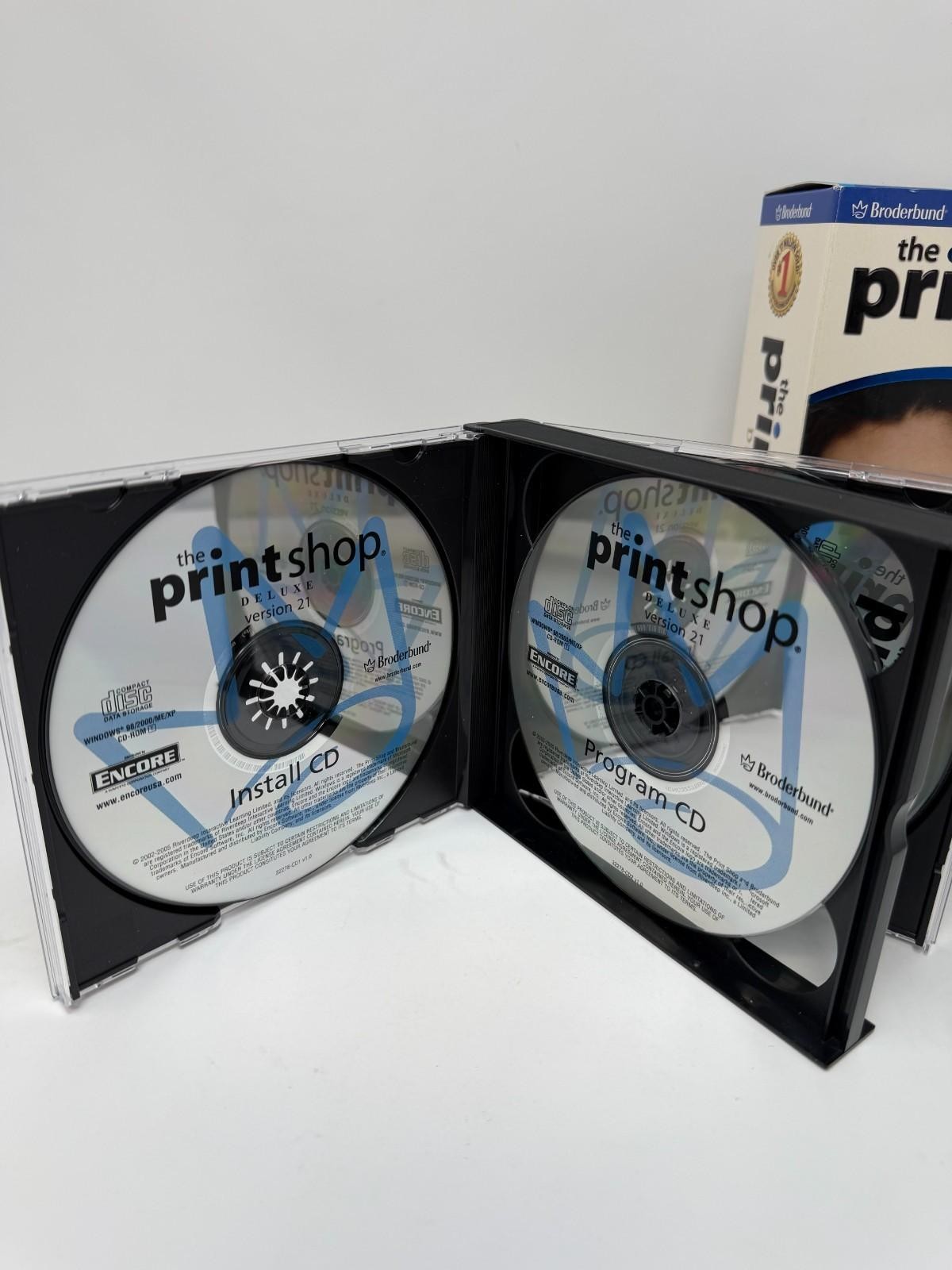 Broderbund The PrintShop Deluxe Version 21, 4 CD set