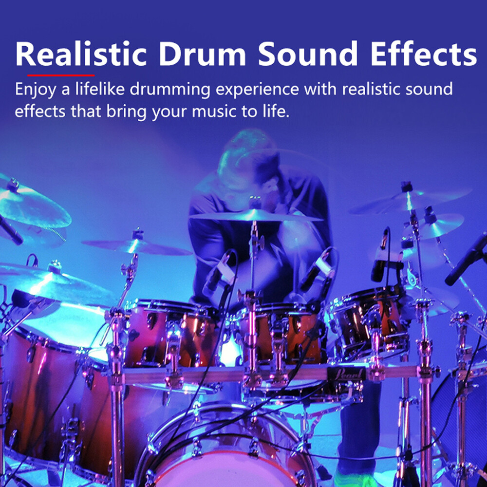 Electronic Drum Set 9 Pads Drum Practice Pad Kit Roll-Up Electric Drum Set