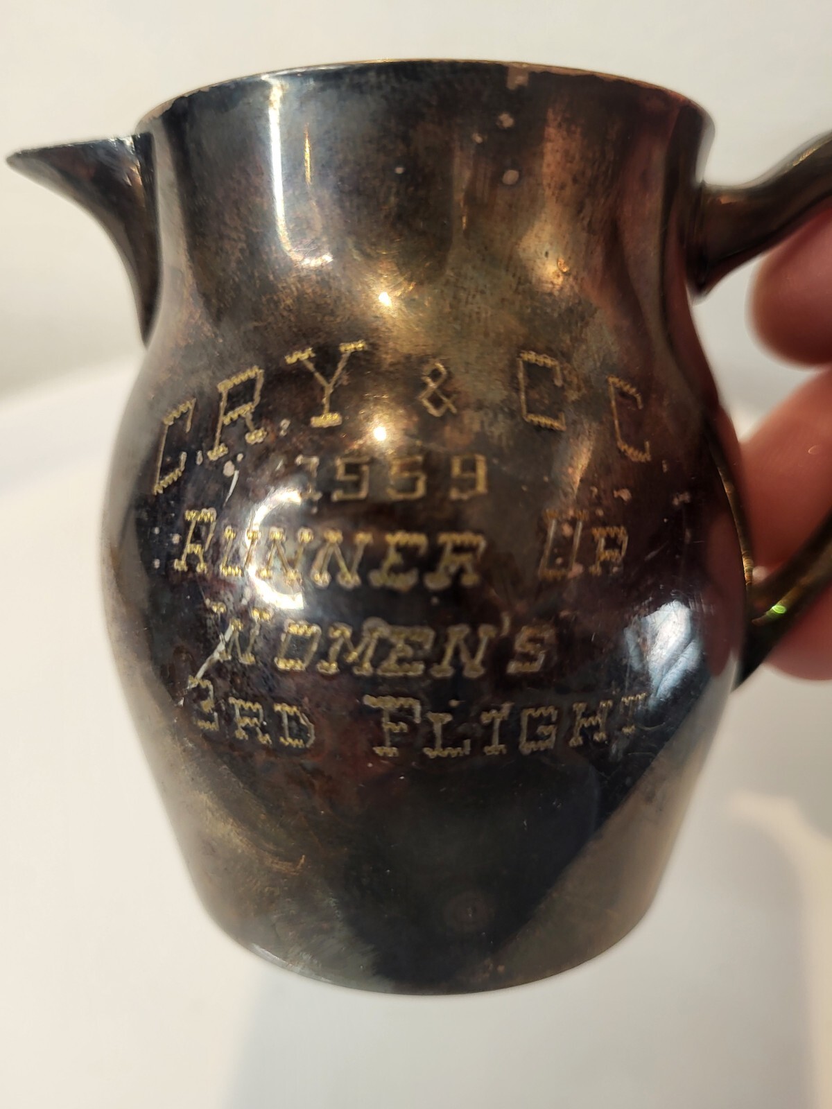 Vintage  Trophy 1959 Aviation C.R.Y.&C.C Runner Up Women's 3rd Flight Poole Co