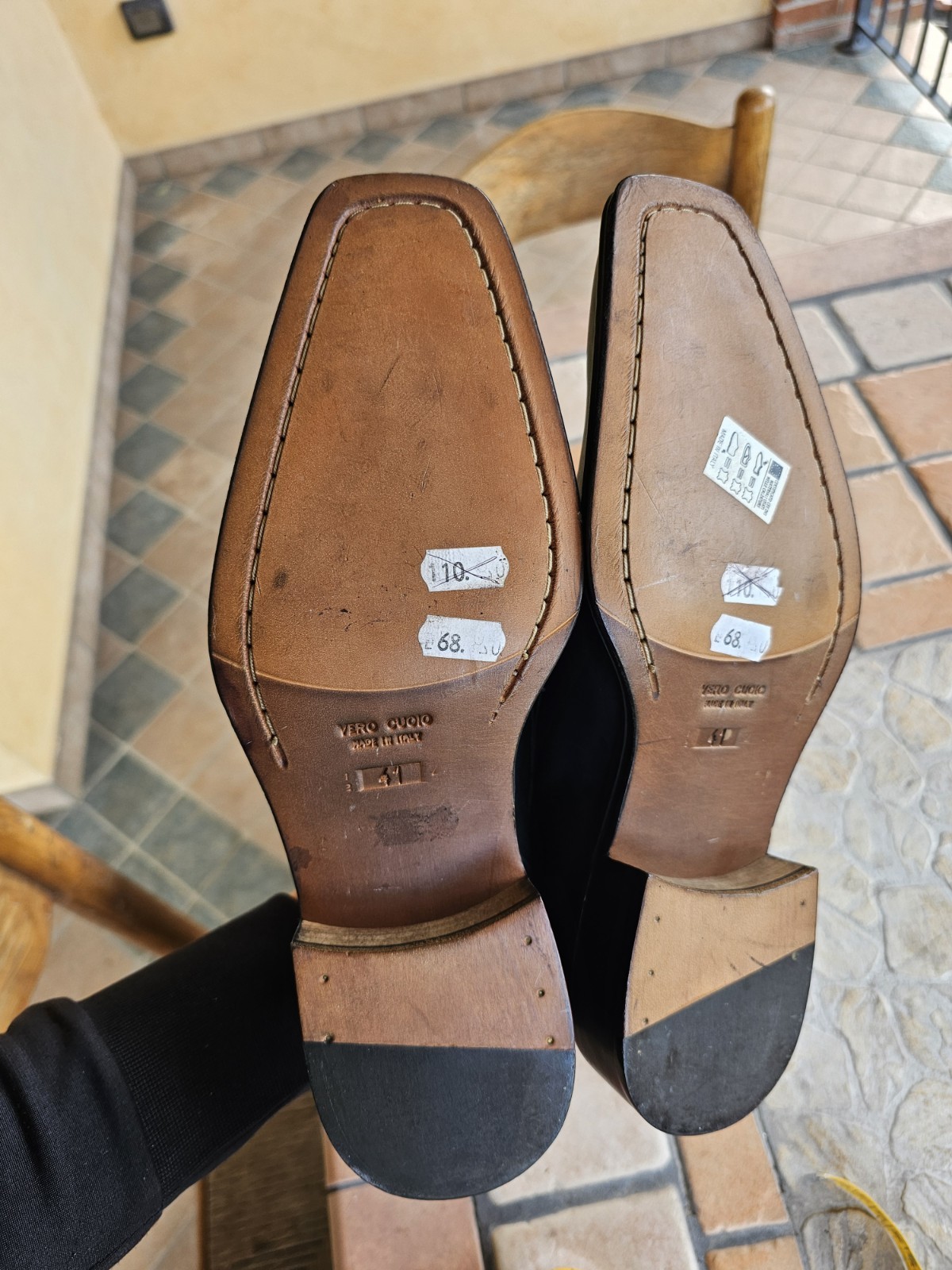 Elegant men's black shoe No.41