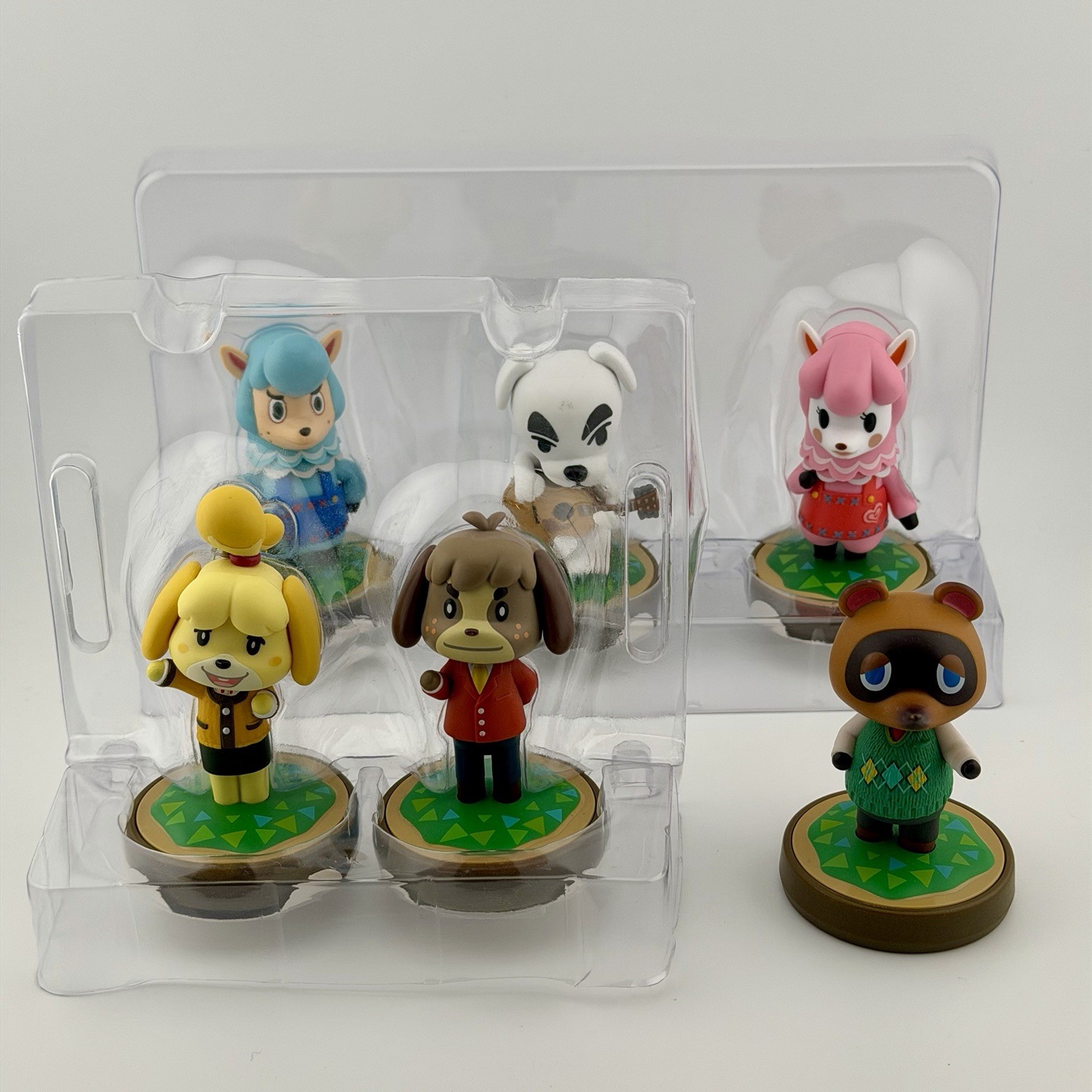 Nintendo Animal Crossing Series Amiibo Figure Lot of 6 Open Box In Clam Shell