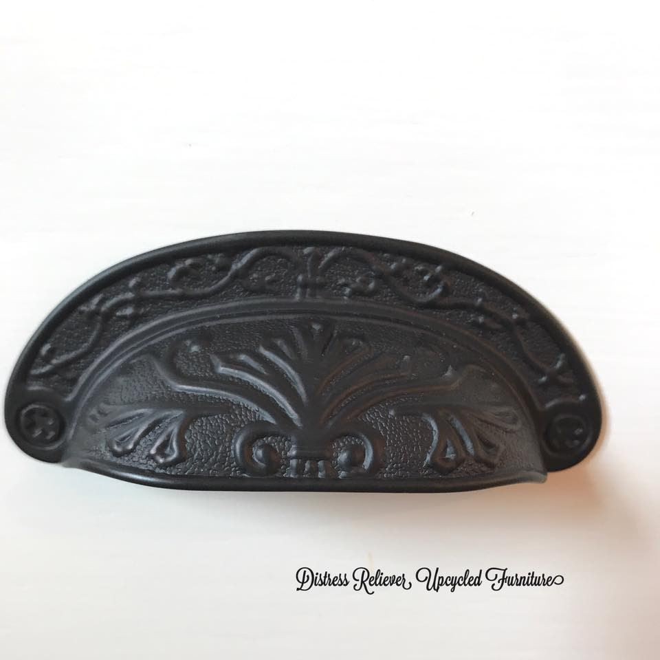 2-1/2" Baroque Scroll Work Cup Pull Oil Rubbed Bronze