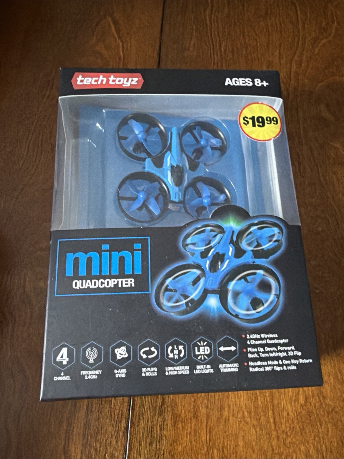2021 TECH TOYZ MINI QUADCOPTER BLUE- New Sealed