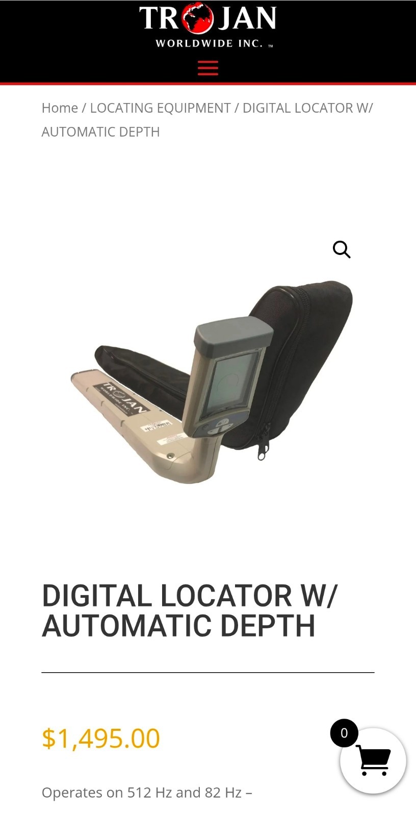 trojan digital locator DIGITAL LOCATOR W/ AUTOMATIC DEPTH