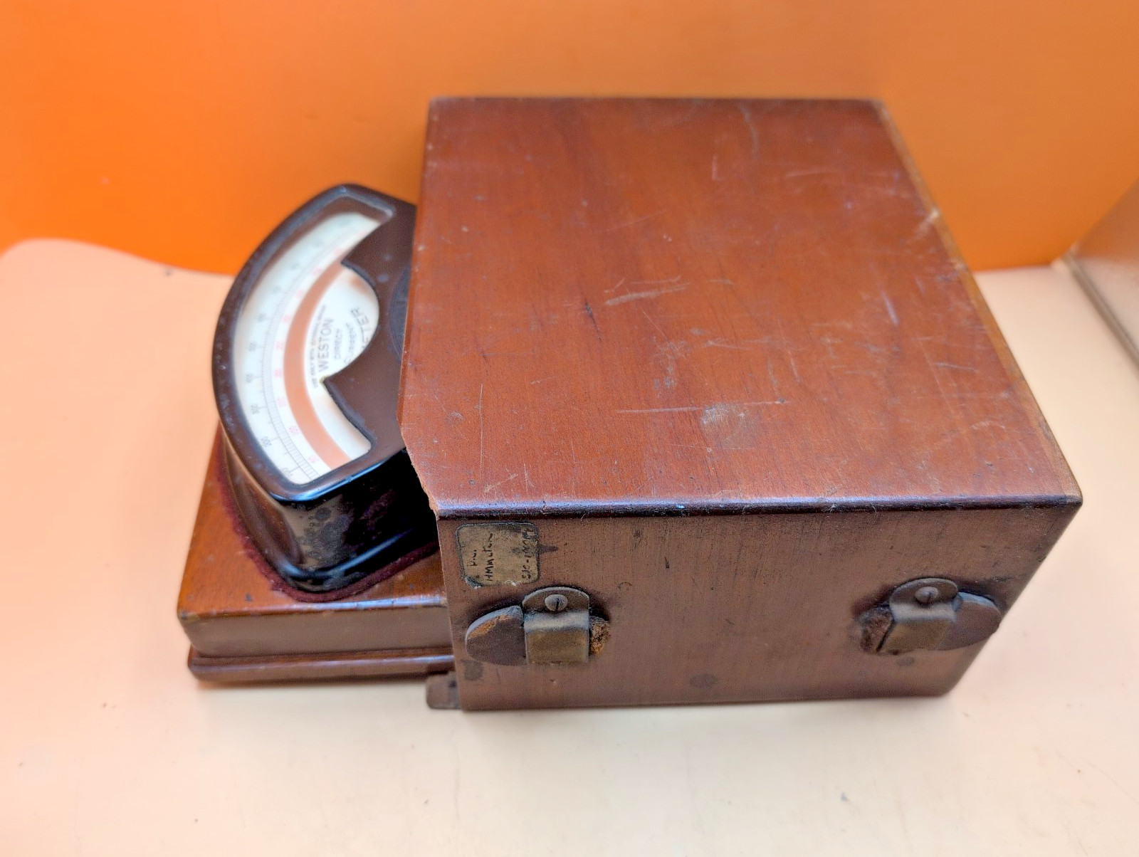 Antique Weston Electrical Instrument Co Direct DC Current Meter Model 34475