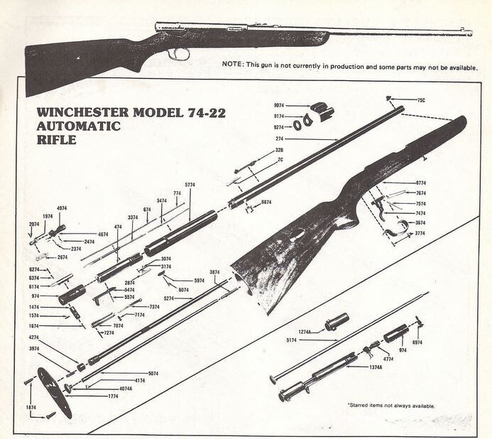 Winchester Model 74 Trigger Spring - Win Part Number 7674