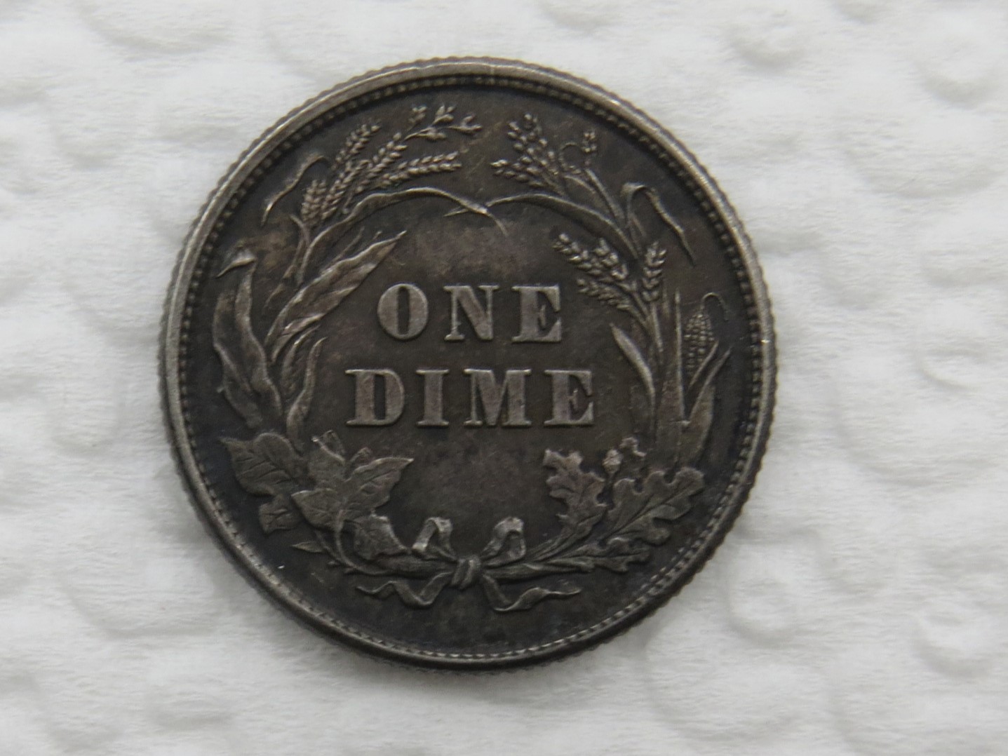 1892 P Barber Dime - AU - Beautiful Dark Toning - Sharp Strike
