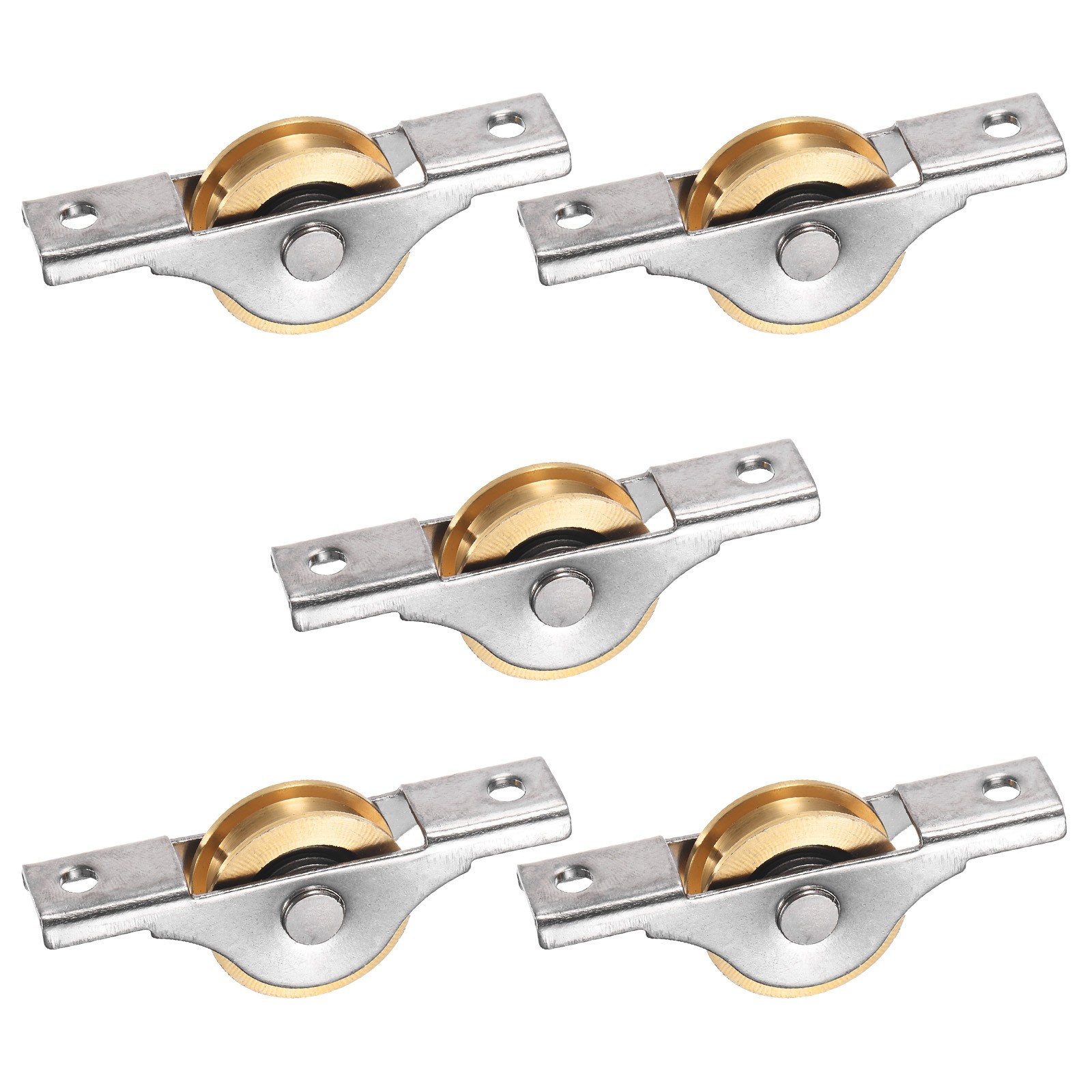 5-Pack Screen Door Rollers, 26mm/1.02" Dia Nylon Single Wheel [Gold]