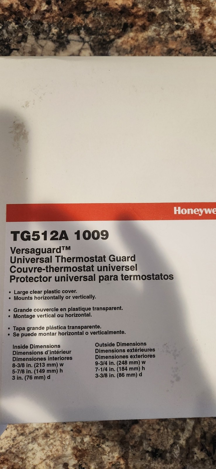 New Honeywell TG512A 1009 Versaguard Universal Thermostat Guard AK case of 5