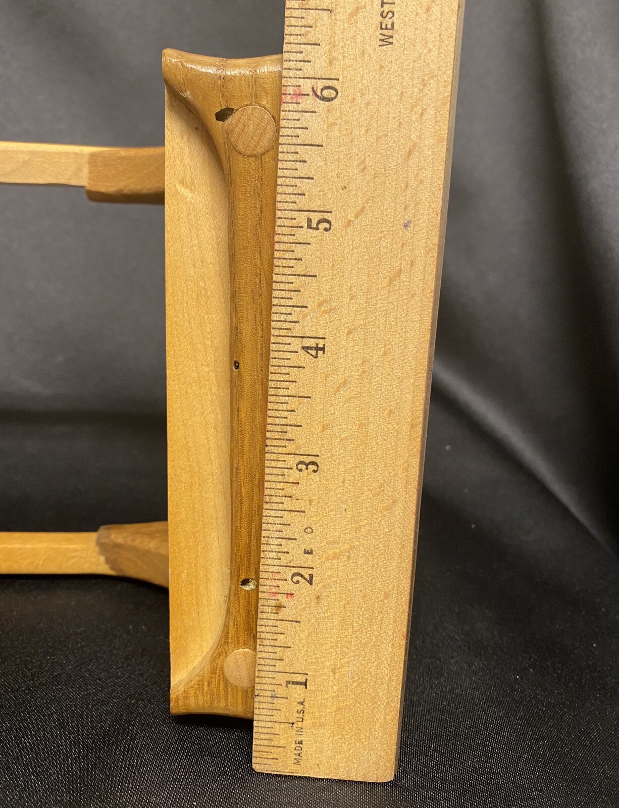 Vintage MCM Solid Wood Baking Pan Casserole Dish Stand Collapsible for Storage