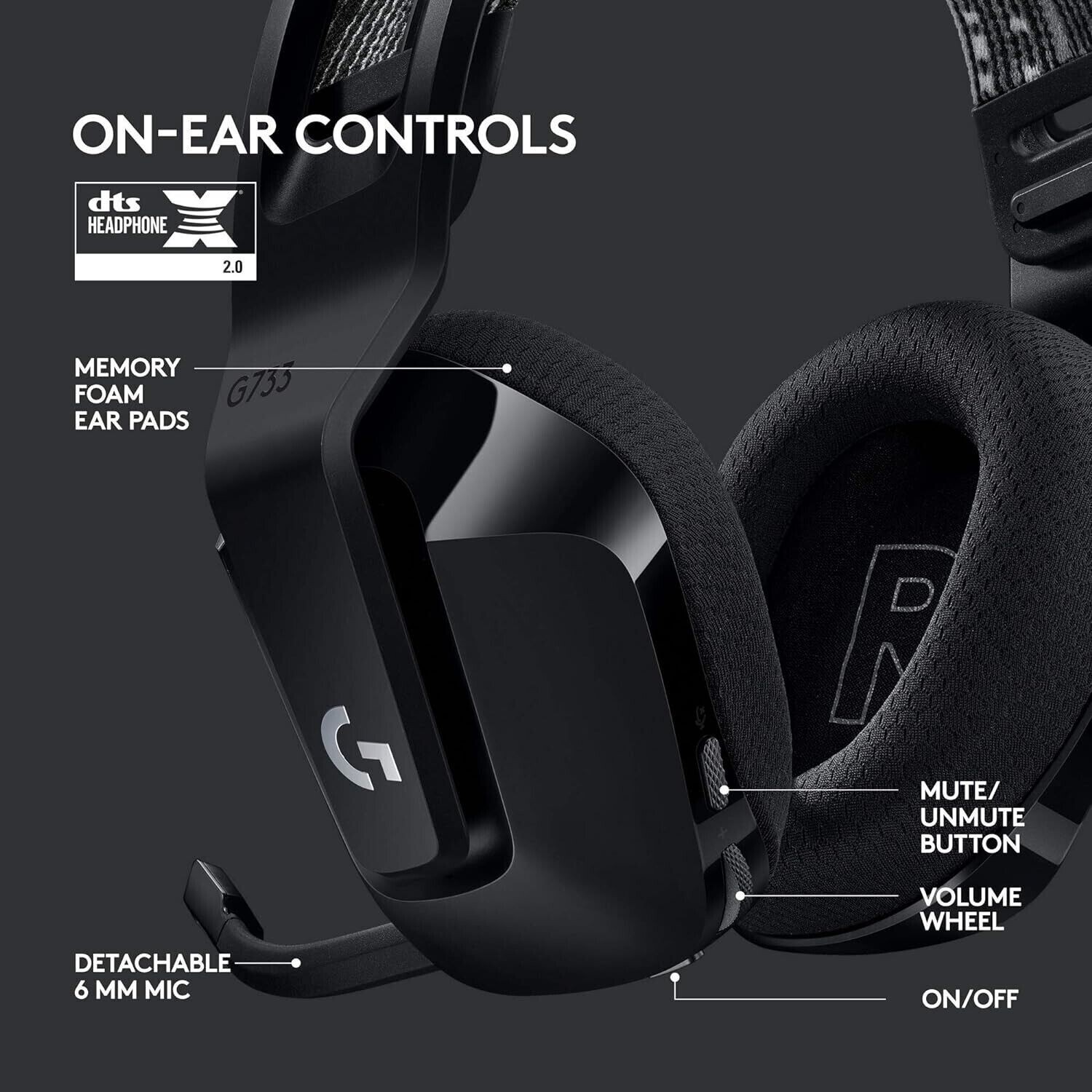 Logitech G733 Lightspeed Wireless RGB Gaming Headset PS4, PS5, PC