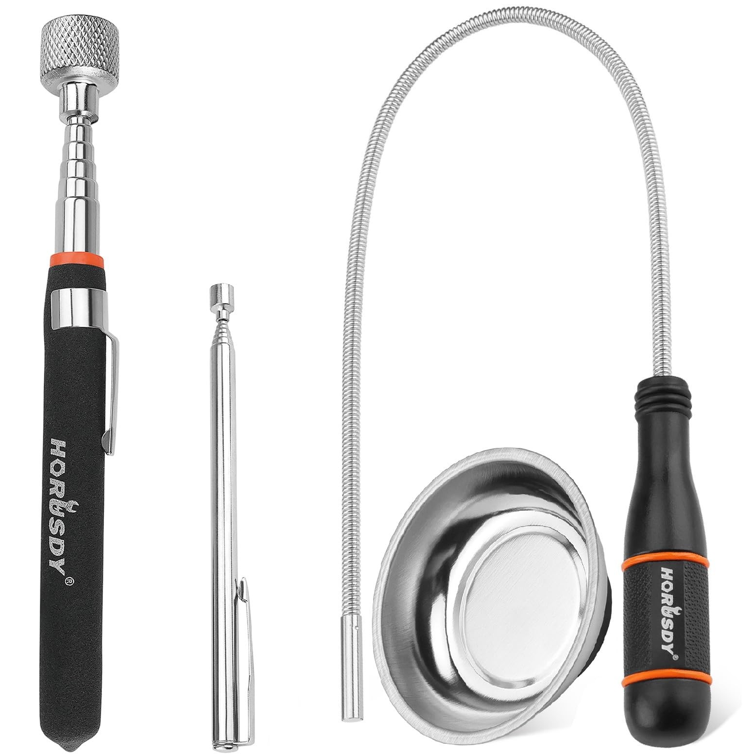 HORUSDY 4-Piece Telescoping Magnetic Pickup Tools Set - 4PCS, 4PCS 5-30.5LB
