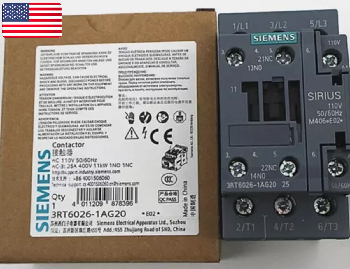 1PCS NEW SIEMENS 3RT6026-1AG20 DC CONTACTOR - US Stock