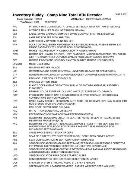 TRAVERSE 2020 Camera/Projector 10291514