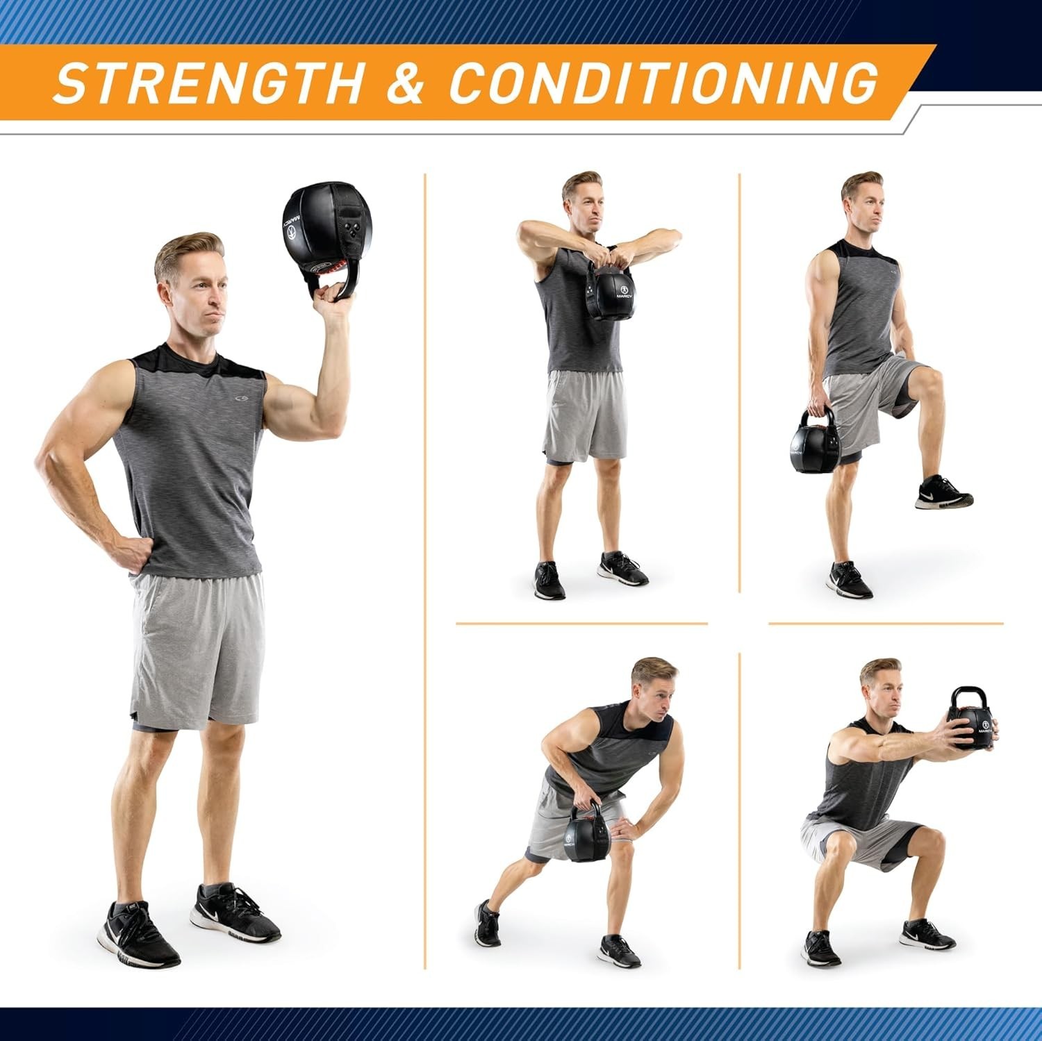 30LBS Strength Training Soft Kettlebell w/Handle for Weightlifting Conditioning