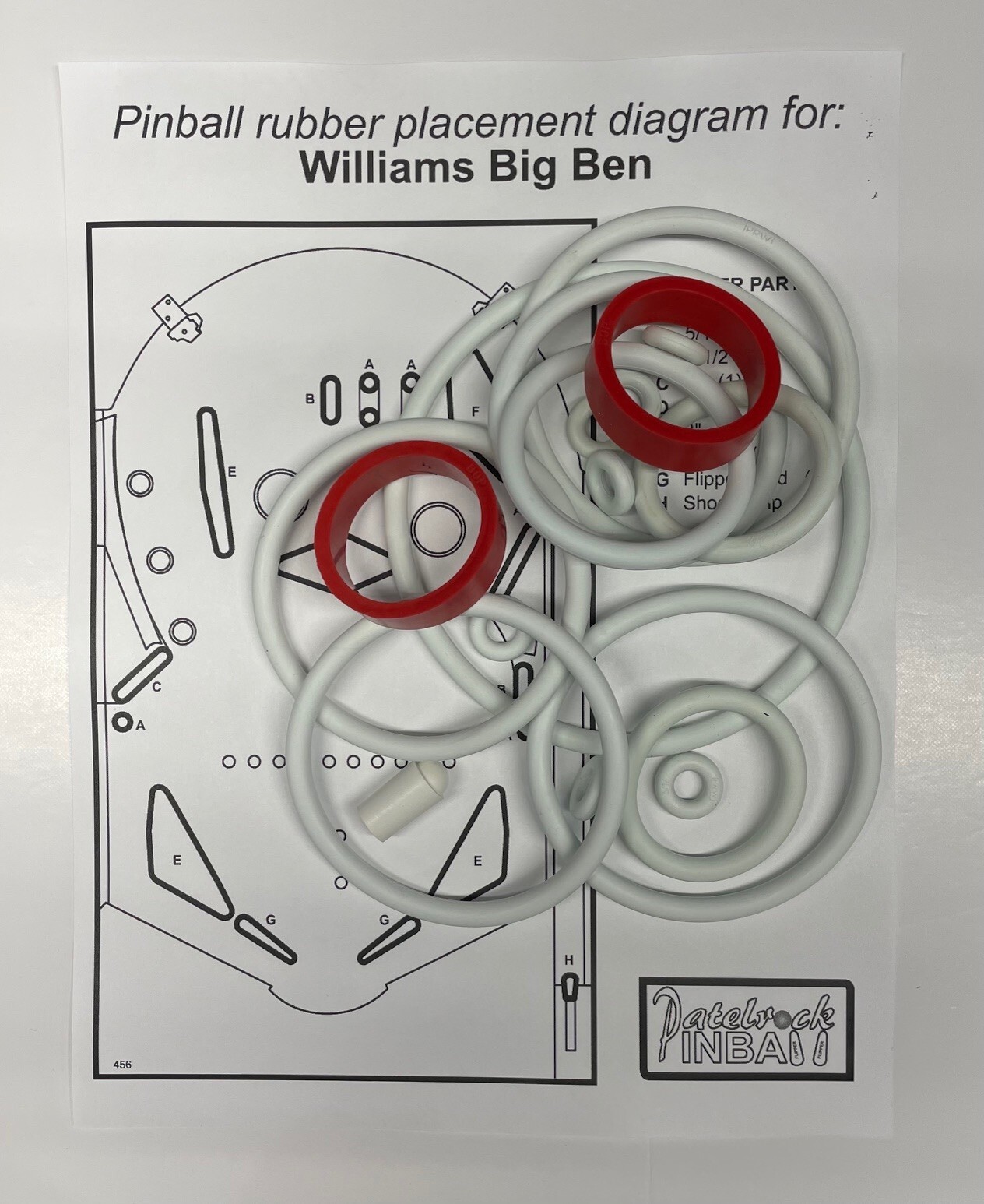 1975 Williams Big Ben Pinball Machine Rubber Ring Kit