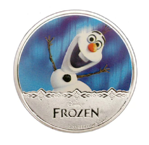 Disney Frozen Olaf Snowman Colored Coin