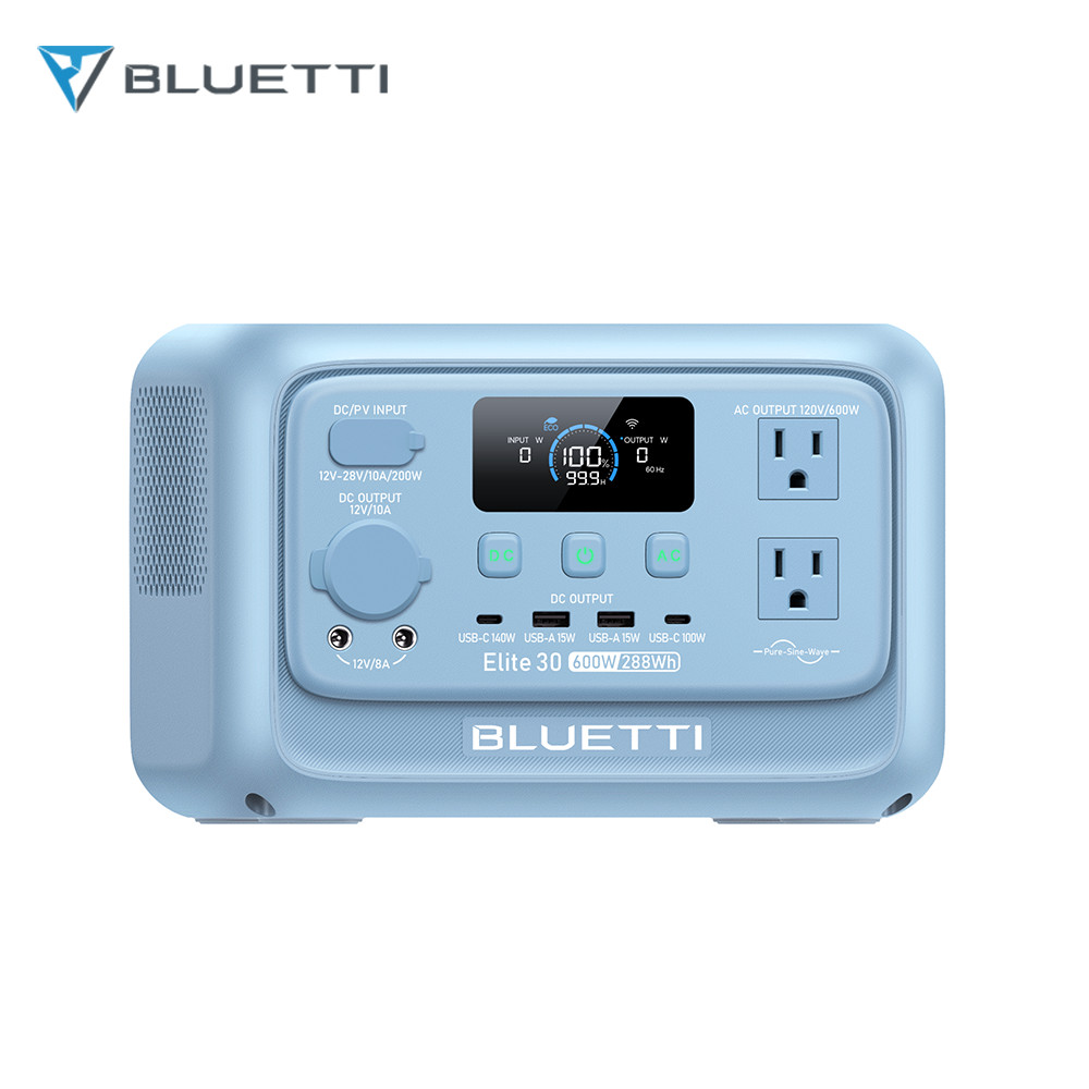 BLUETTI Elite 30 V2 288Wh Blue Portable Power Station Generator for Outdoors