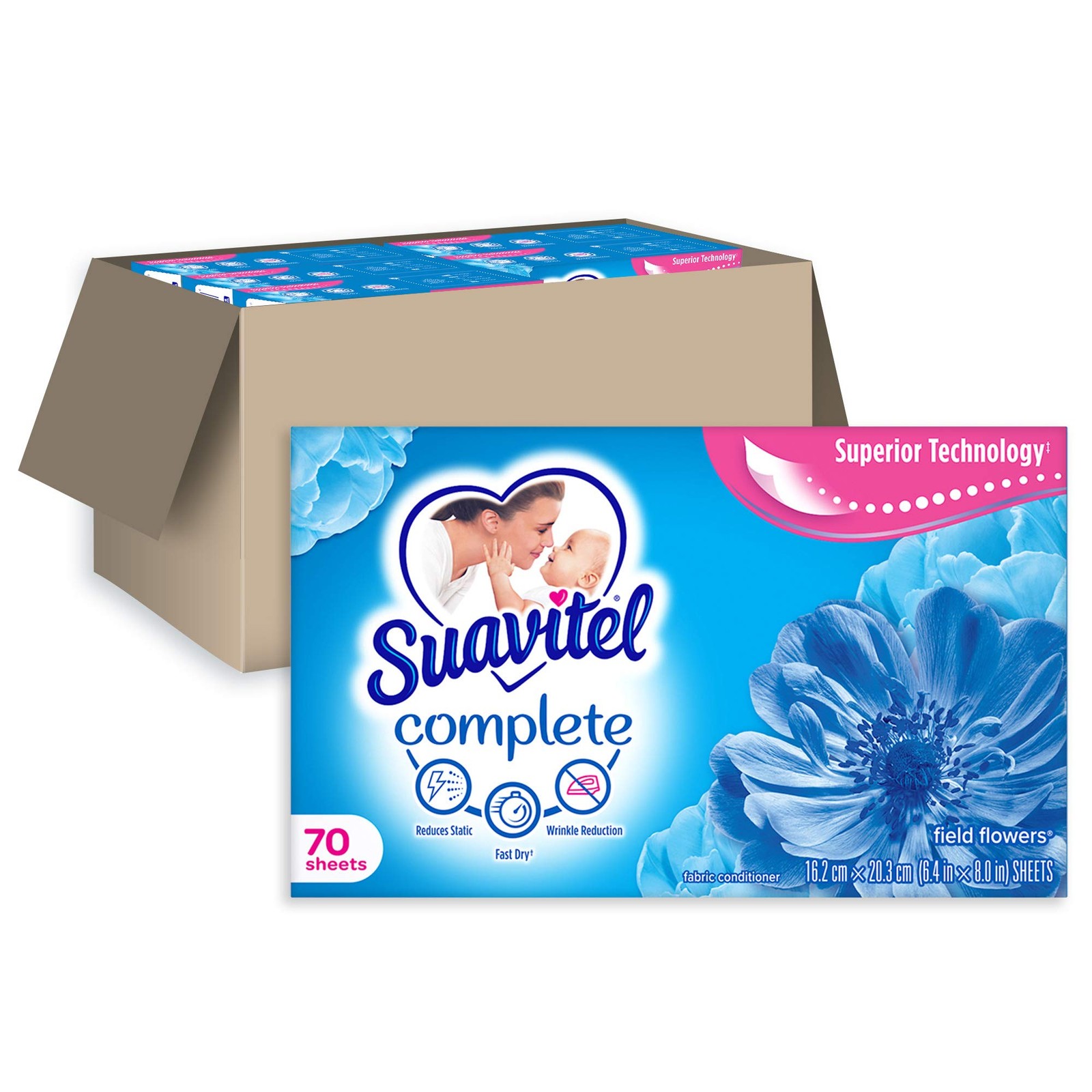 Complete Dryer Sheets, Field Flowers, 420 Sheets Total (70 Sheets|Case of 6) ...