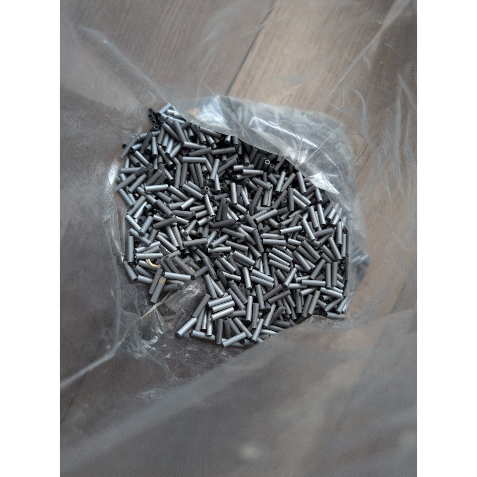 Lot of Plastic Tube Fly Liners 1/2" Micro Bulk Fly Tying Materials Plastic Gray