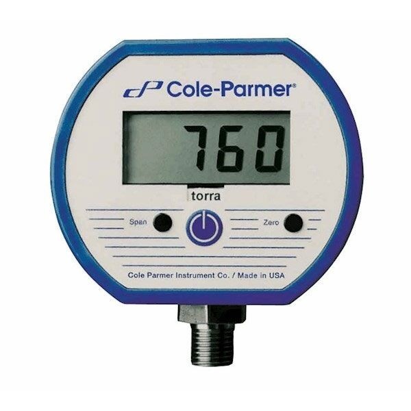 Cole-Parmer Battery-Powered Digital Gauge 760.0 To 0 Torr Absolute W/ Min/Max